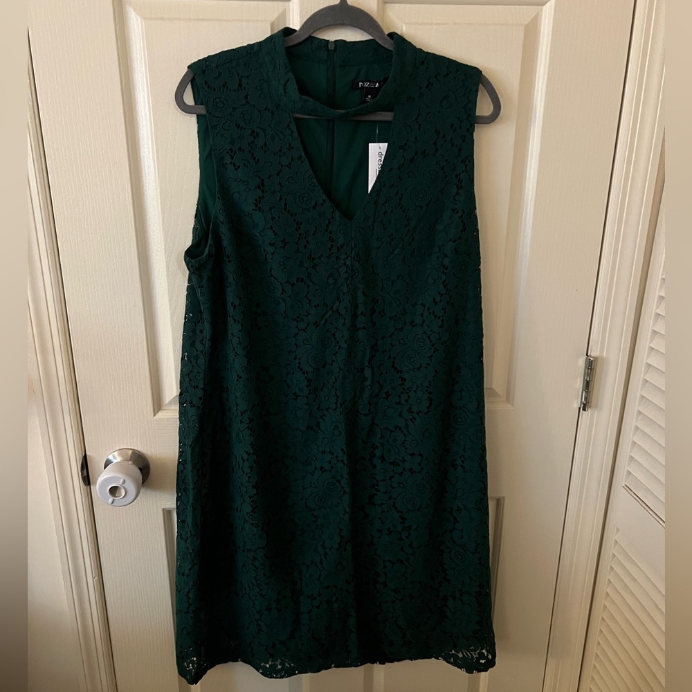 dressbarn Emerald Lace Sheath Dress